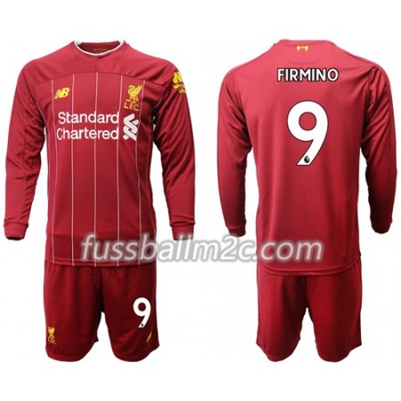 Fußballtrikots Liverpool Firmino 9 Kinder Heim Trikotsatz 2019-2020 Langarm